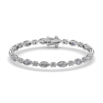 Marquise and round Tennis Bracelet