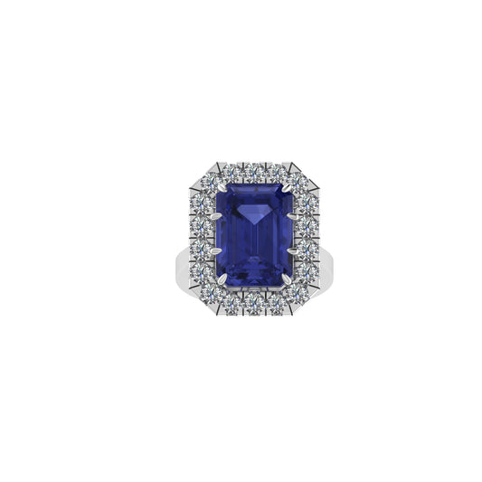 Emerald Cut Lab-grown Diamond Ring