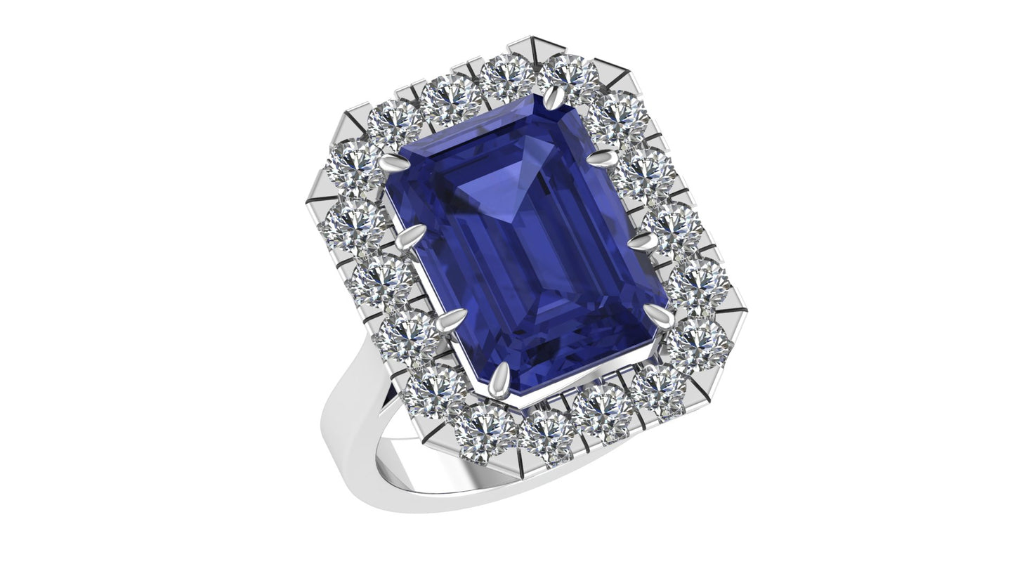 Emerald Cut Lab-grown Diamond Ring