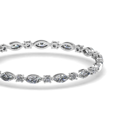 Marquise and round Tennis Bracelet