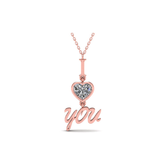 Lab Grown Diamond Rose Gold Pendant