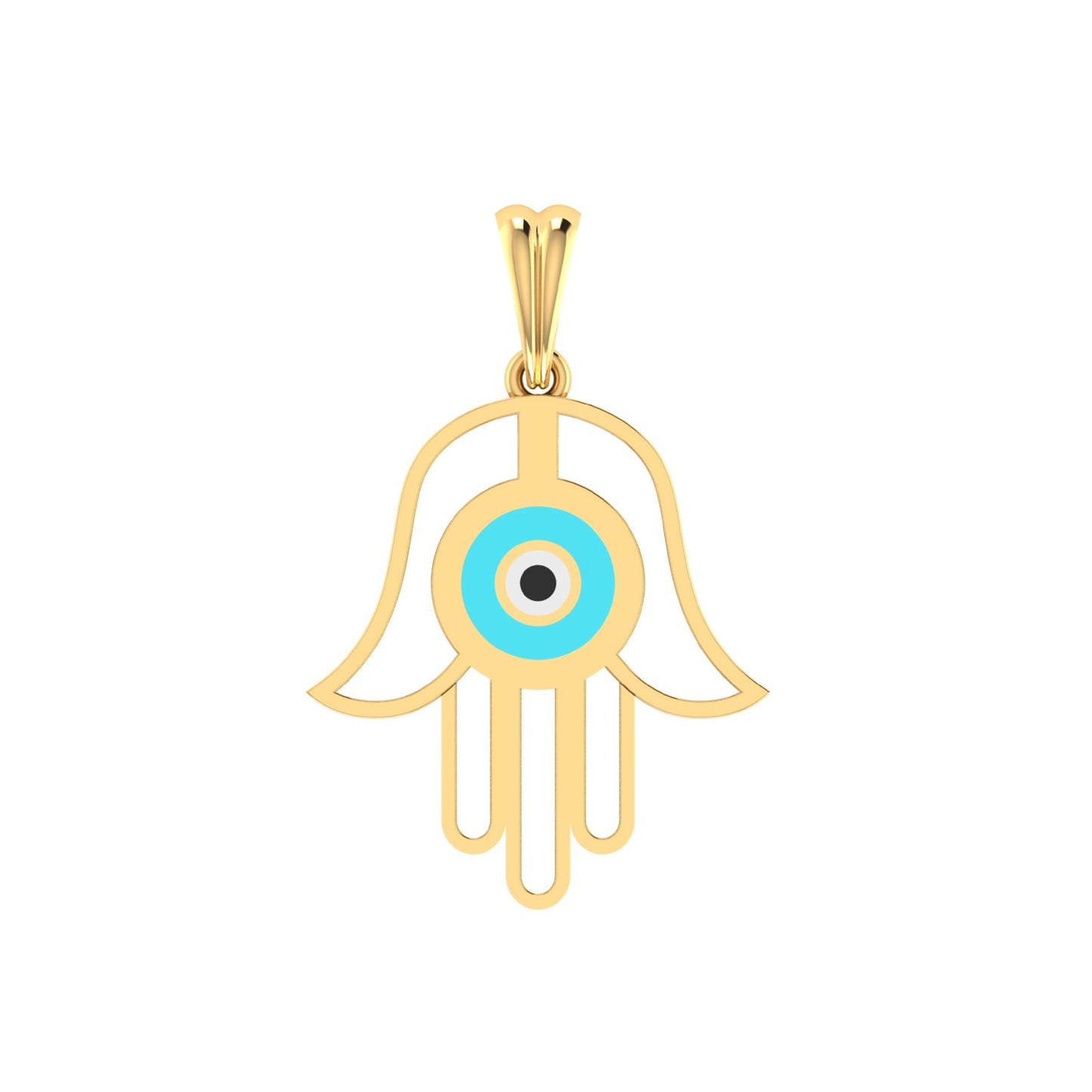 Gold Hamsa Hand Pendant