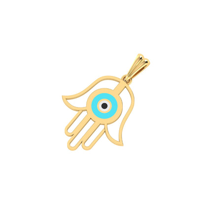 Gold Hamsa Hand Pendant