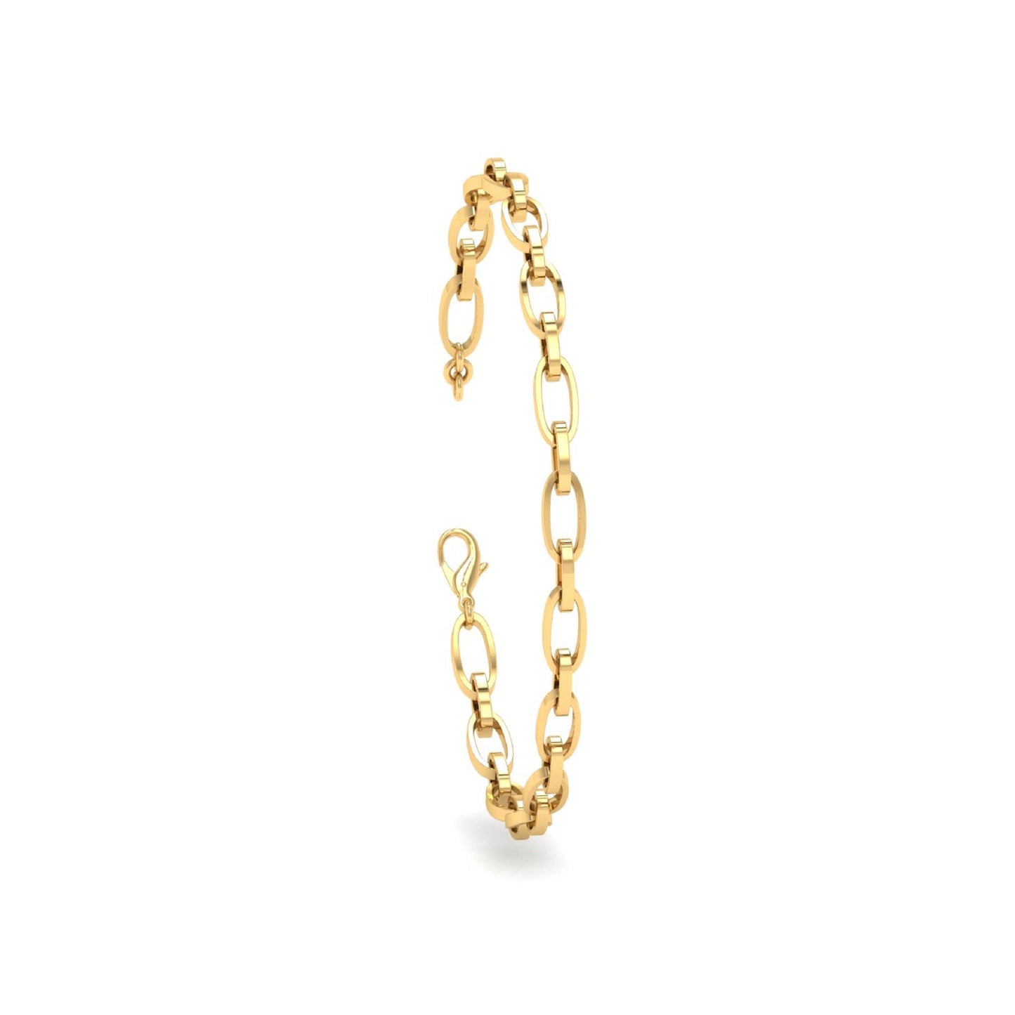 Fancy Figaro Bracelet in yellow gold