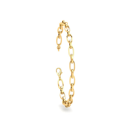 Fancy Figaro Bracelet in yellow gold
