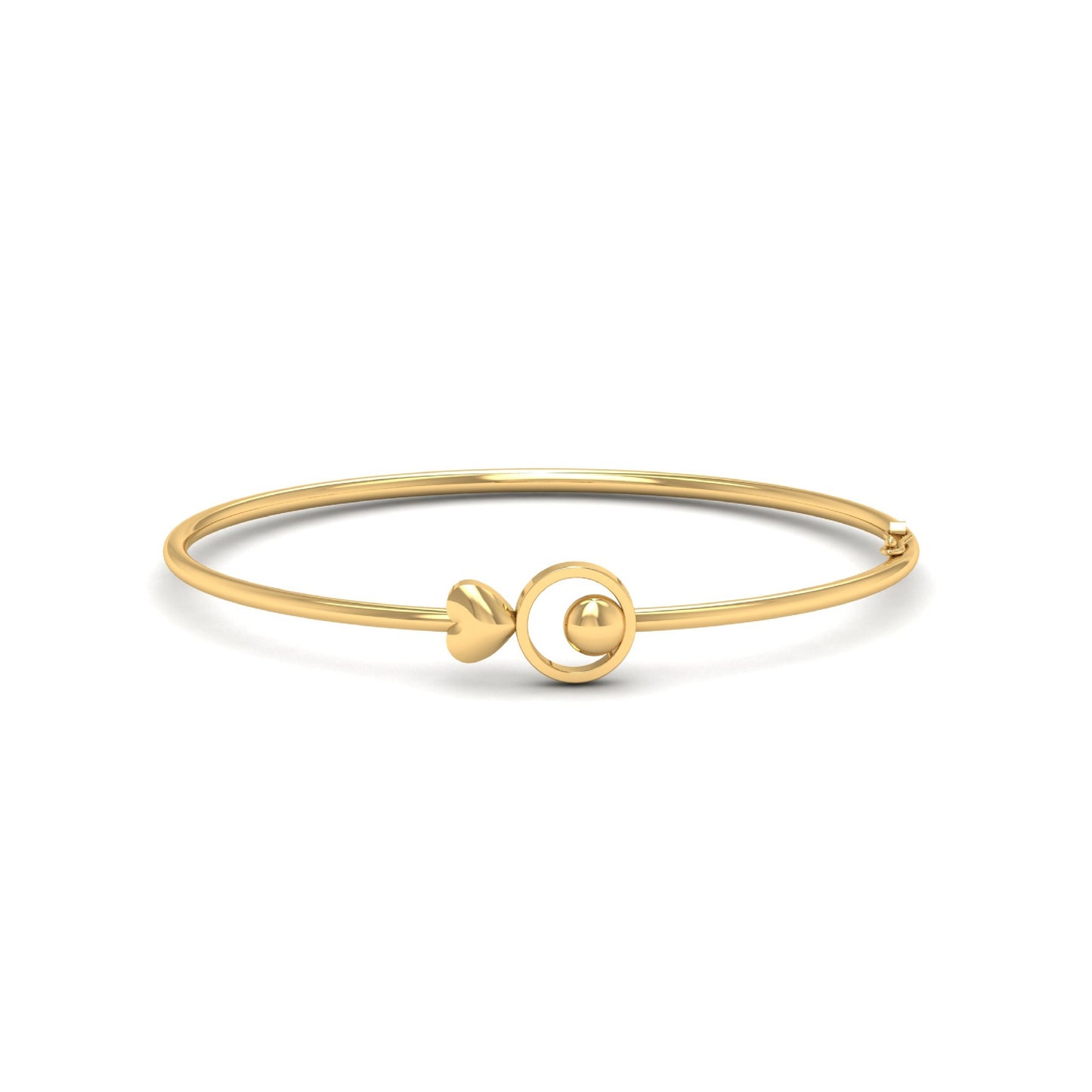 18K Pure Gold Round Bangle