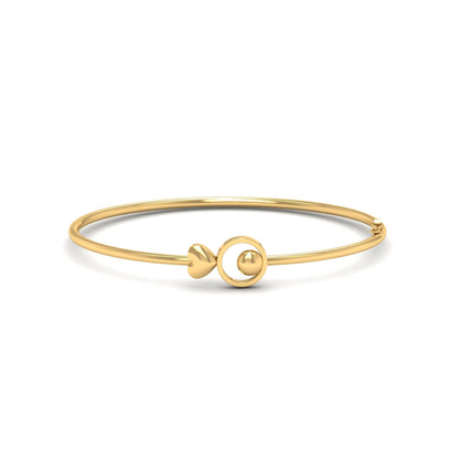 18K Pure Gold Round Bangle