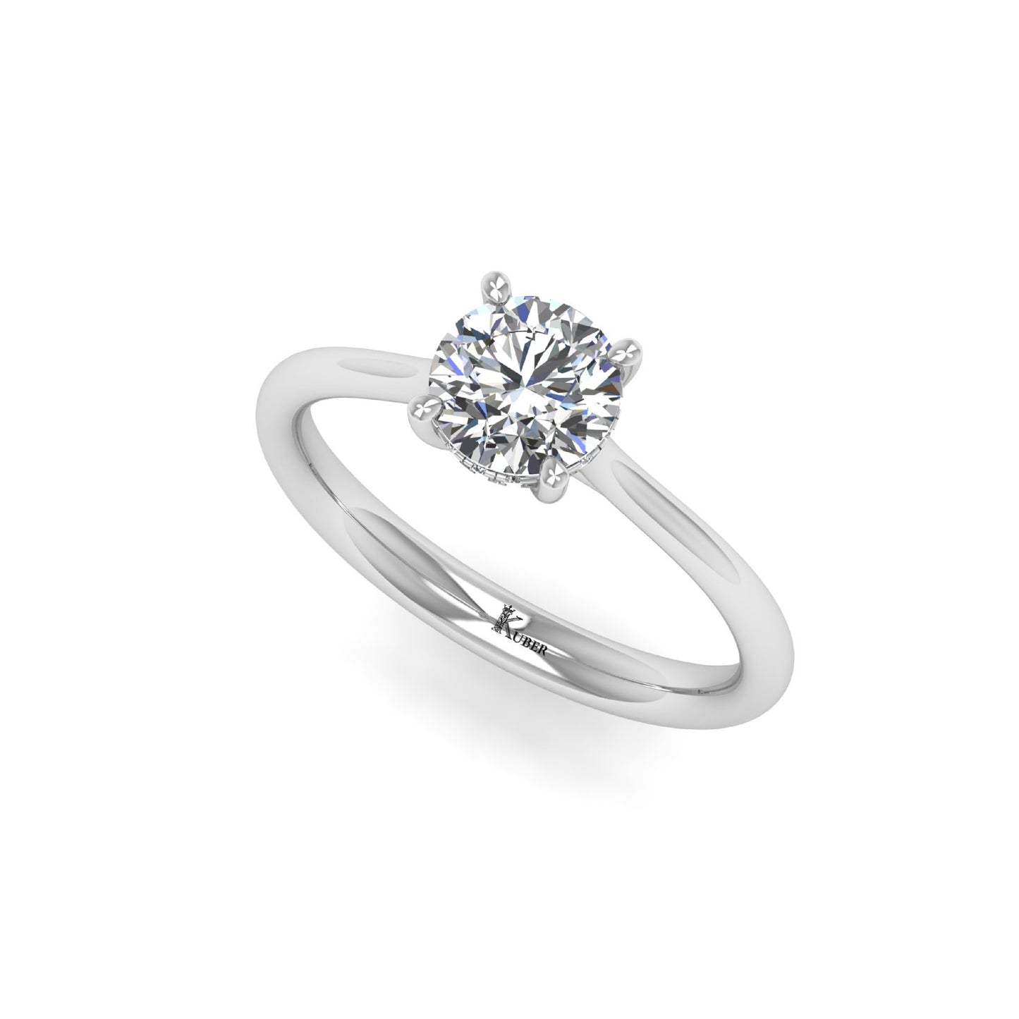Solitaire Round Lab Grown Diamond Ring