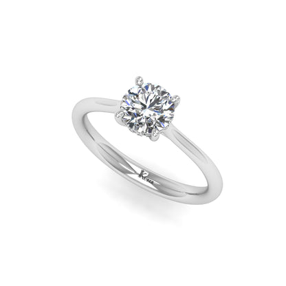 Solitaire Round Lab Grown Diamond Ring