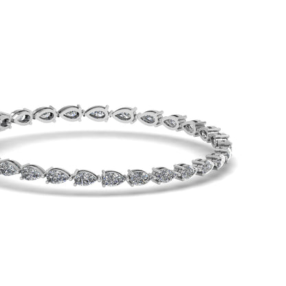 Pear Diamond Tennis Bracelet