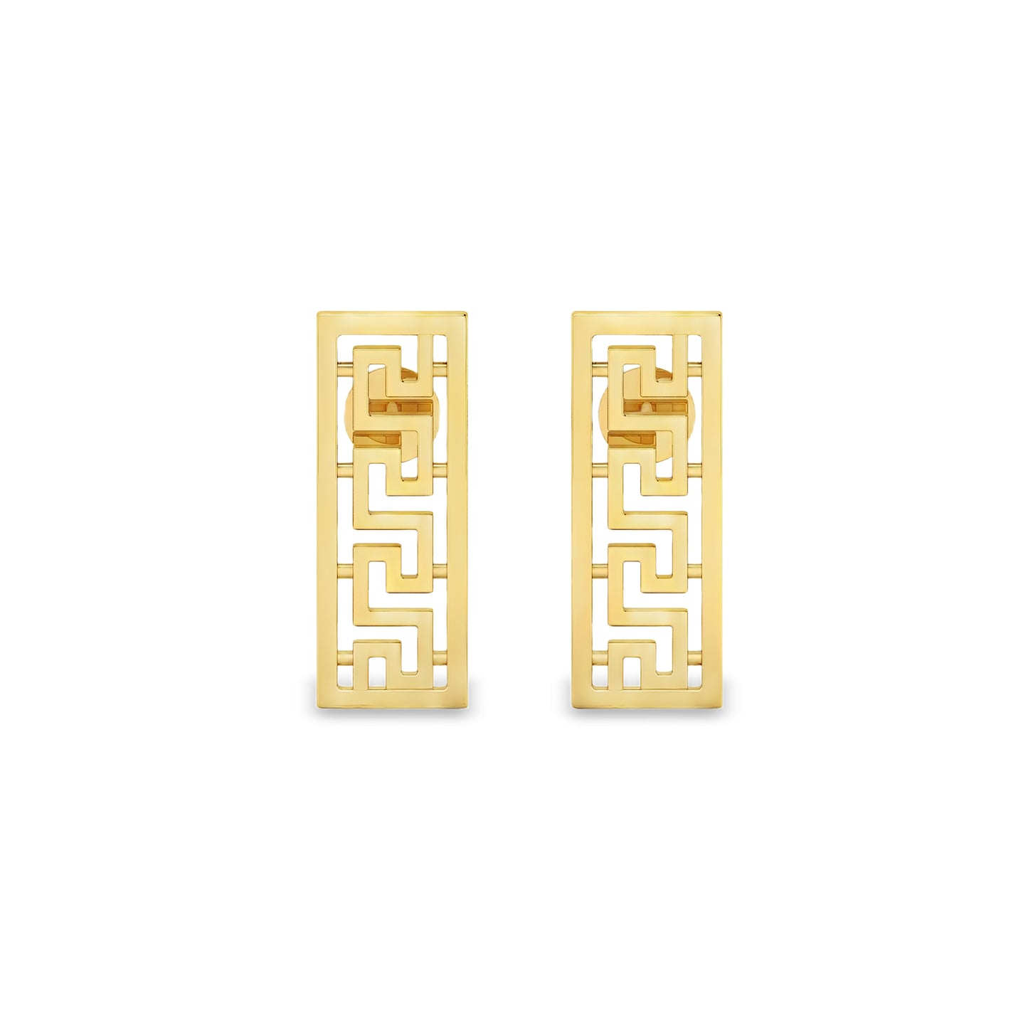 Greek Key Pattern Earring