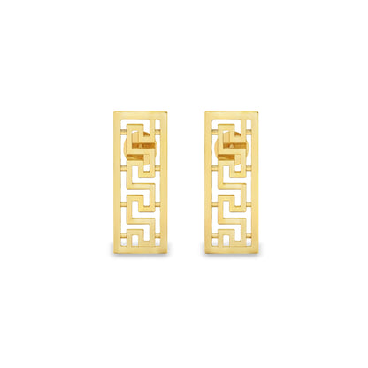 Greek Key Pattern Earring