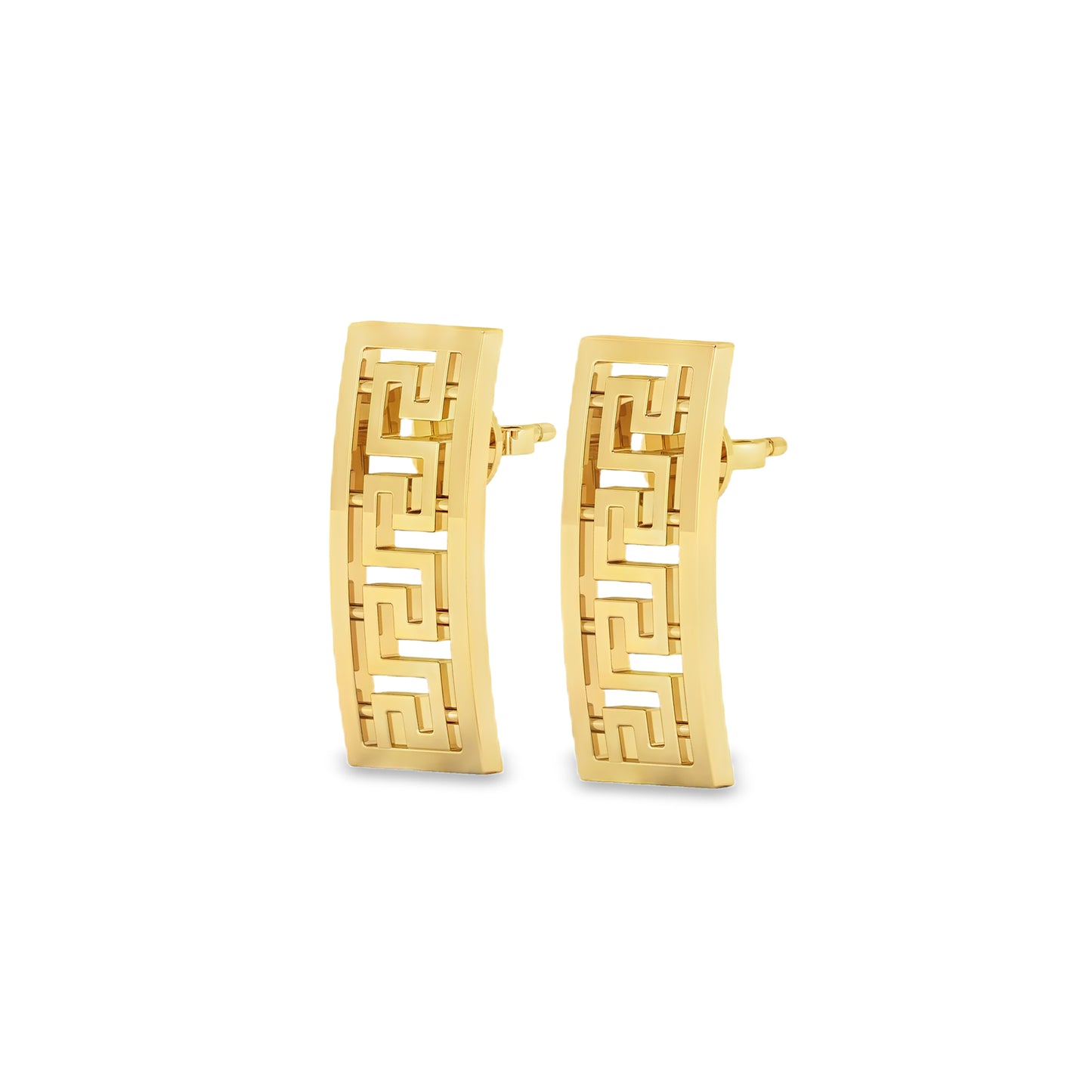 Greek Key Pattern Earring