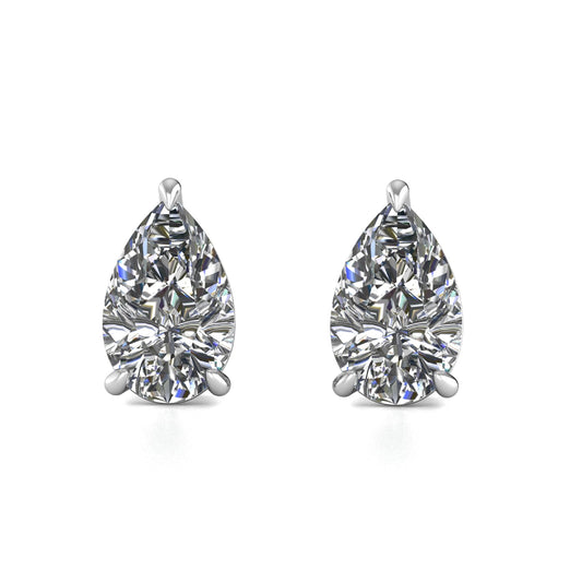 Pear Stud Lab Grown Diamond Earrings
