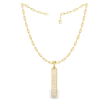 Greek Key Pattern Pendant