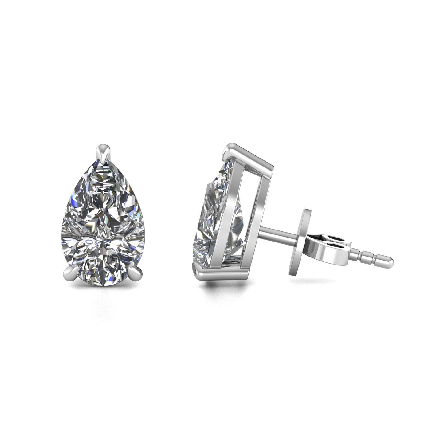 Pear Stud Lab Grown Diamond Earrings