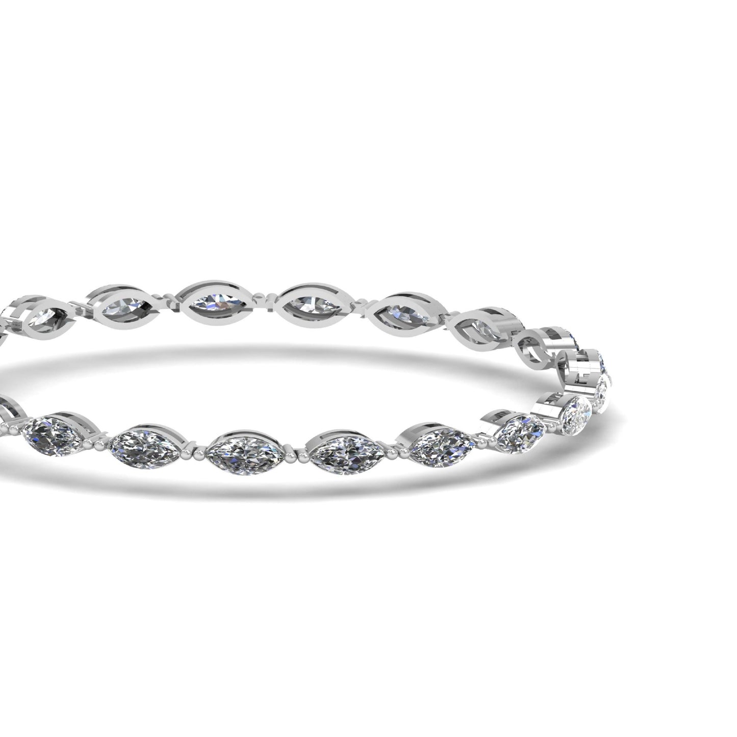 Marquise Tennis Lab Grown Diamond Bracelet