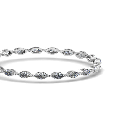 Marquise Tennis Lab Grown Diamond Bracelet