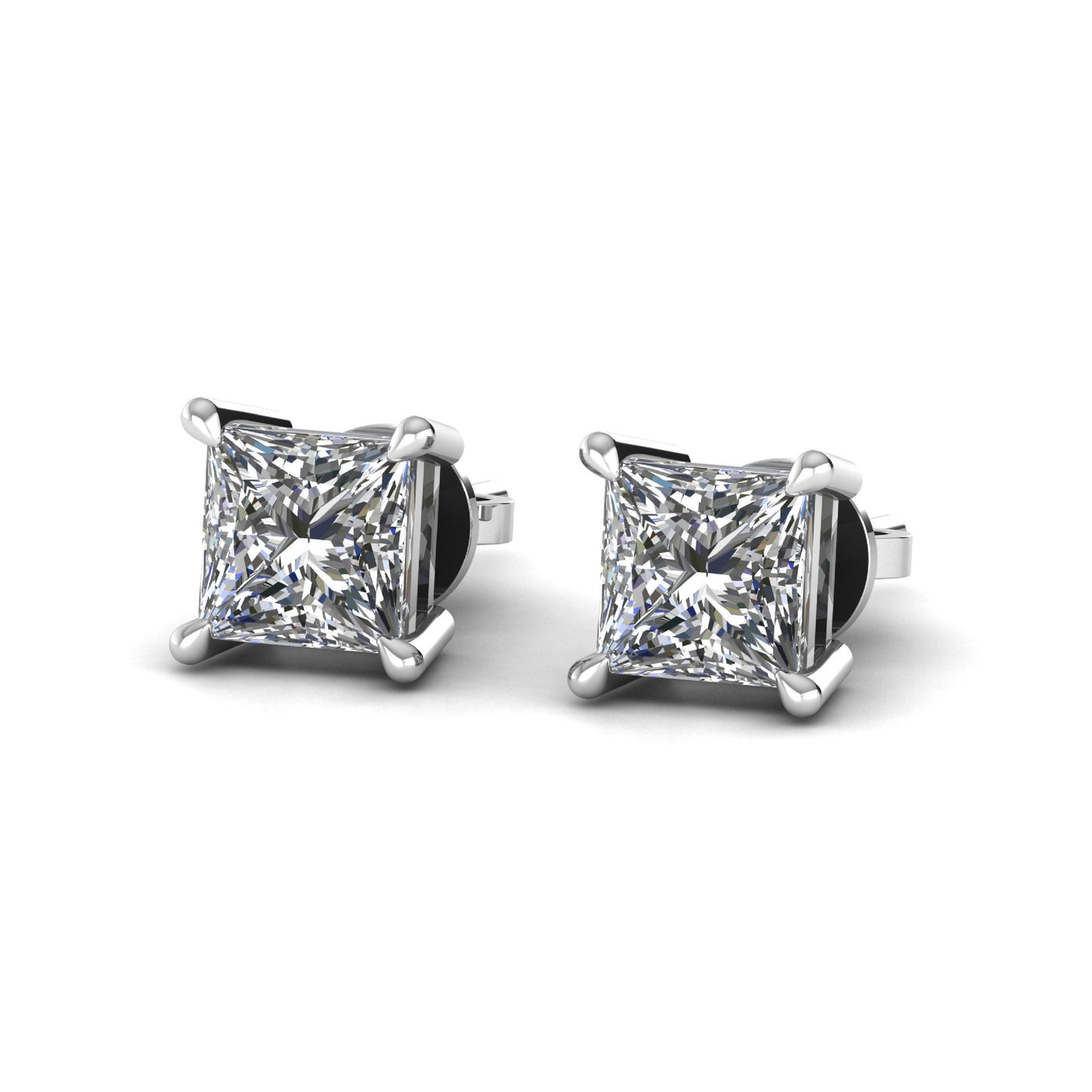 Princess Lab Grown Diamond Stud Earrings