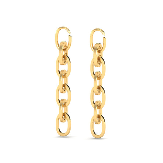 Paper Clip Link Chain Drop Earring