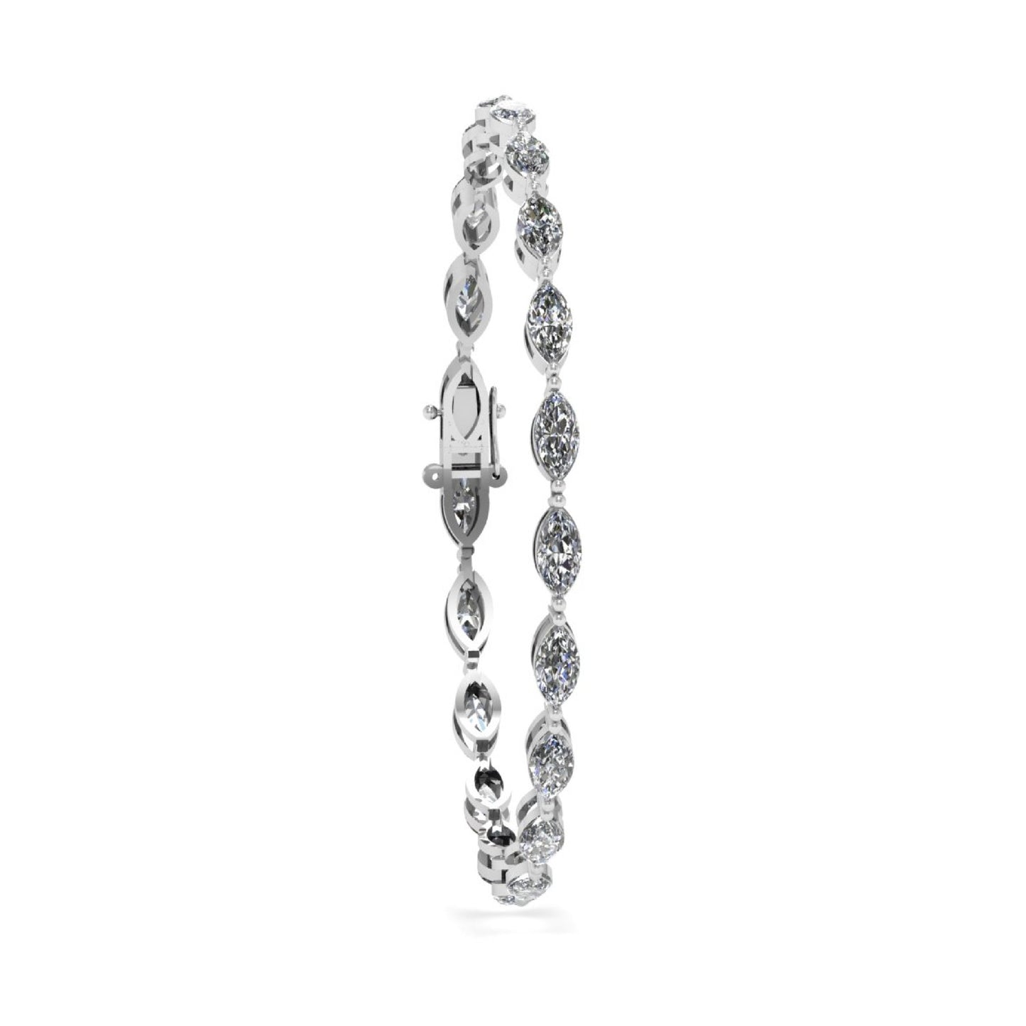 Marquise Tennis Lab Grown Diamond Bracelet