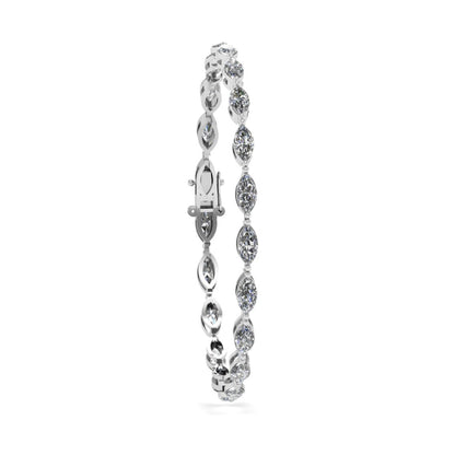 Marquise Tennis Lab Grown Diamond Bracelet