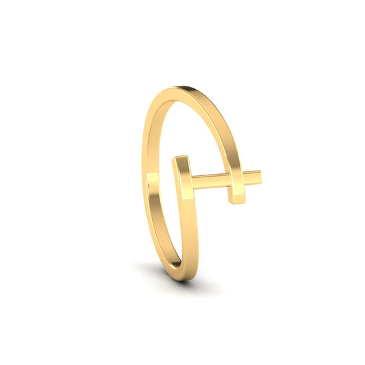 Yellow Gold Cross Ring