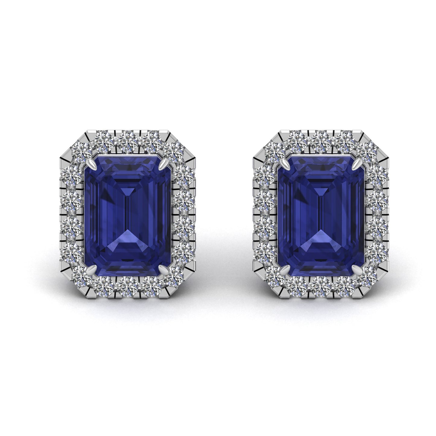 Emerald Cut Lab Grown Diamond Earring