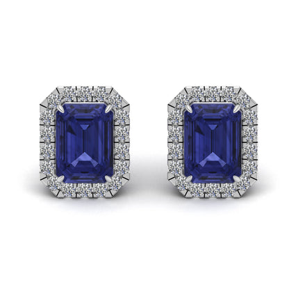 Emerald Cut Lab Grown Diamond Earring