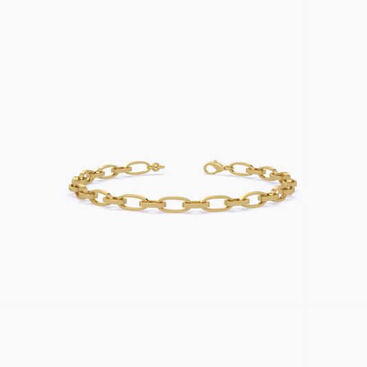 Fancy Figaro Bracelet in yellow gold