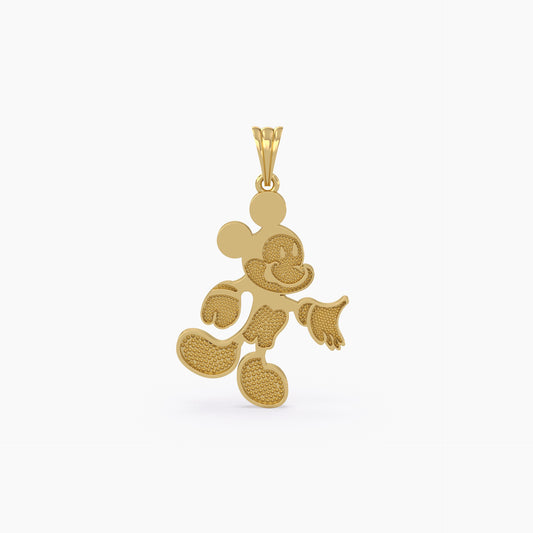 Gold Classic Mickey Pendant