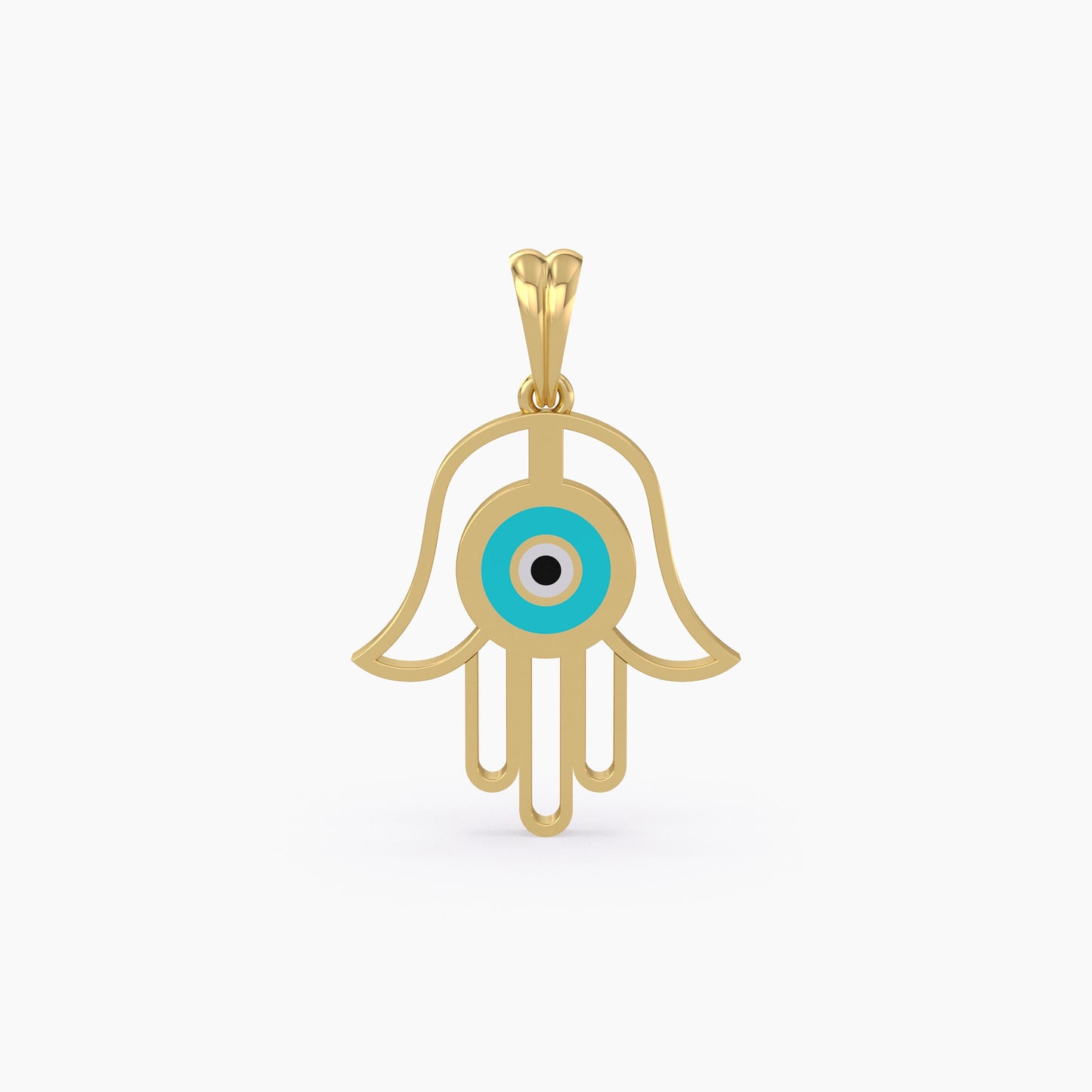 Gold Hamsa Hand Pendant