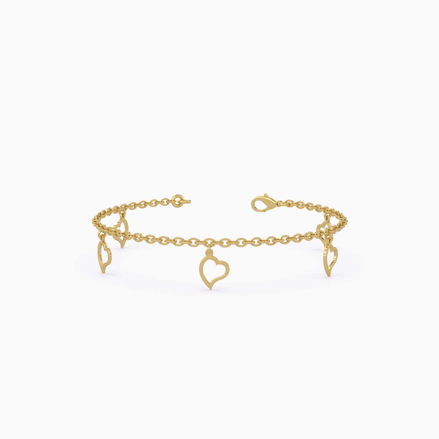 Heart Message gold Chain Bracelet
