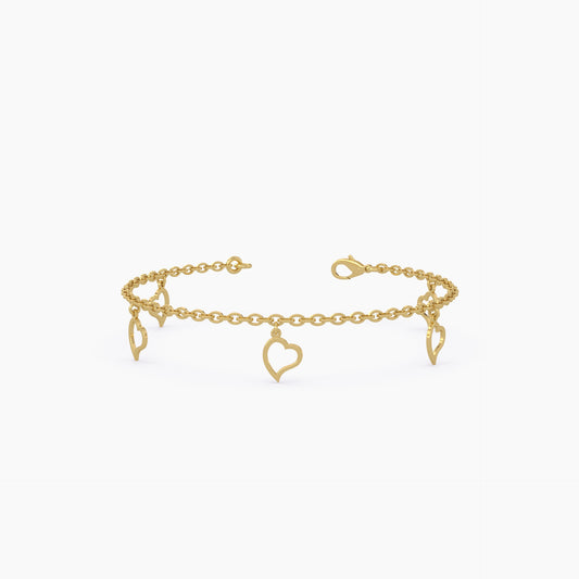 Heart Message gold Chain Bracelet