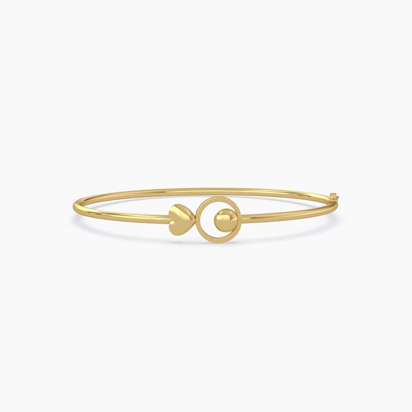 18K Pure Gold Round Bangle
