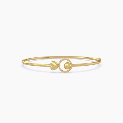 18K Pure Gold Round Bangle