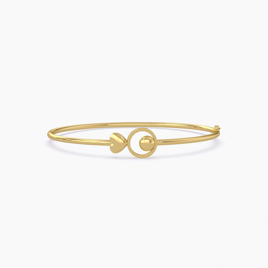 18K Pure Gold Round Bangle
