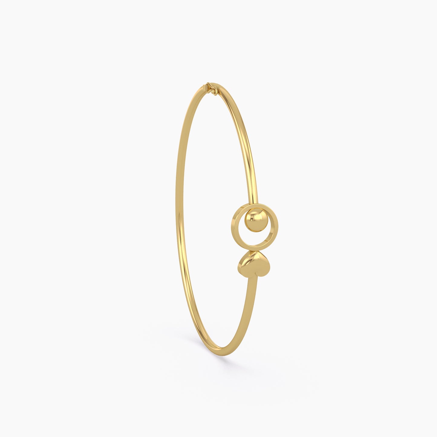 18K Pure Gold Round Bangle
