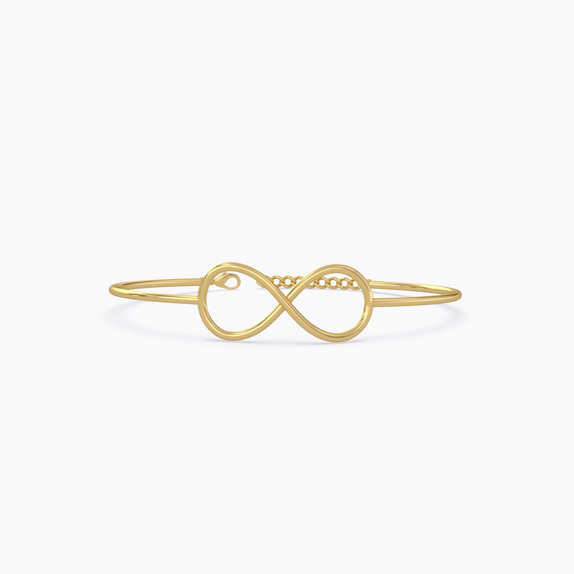 5 Infinity Bangle Infinity Bangle With Drop-Chain – Kuber gold