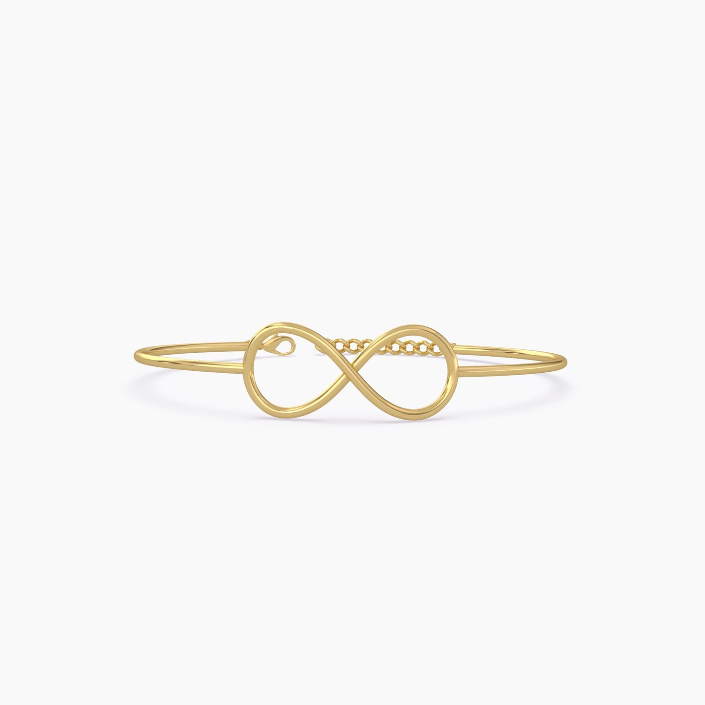 Infinity Bangle With Drop-Chain