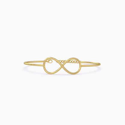 Infinity Bangle With Drop-Chain