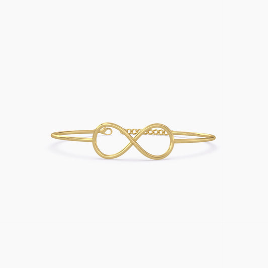 Infinity Bangle With Drop-Chain