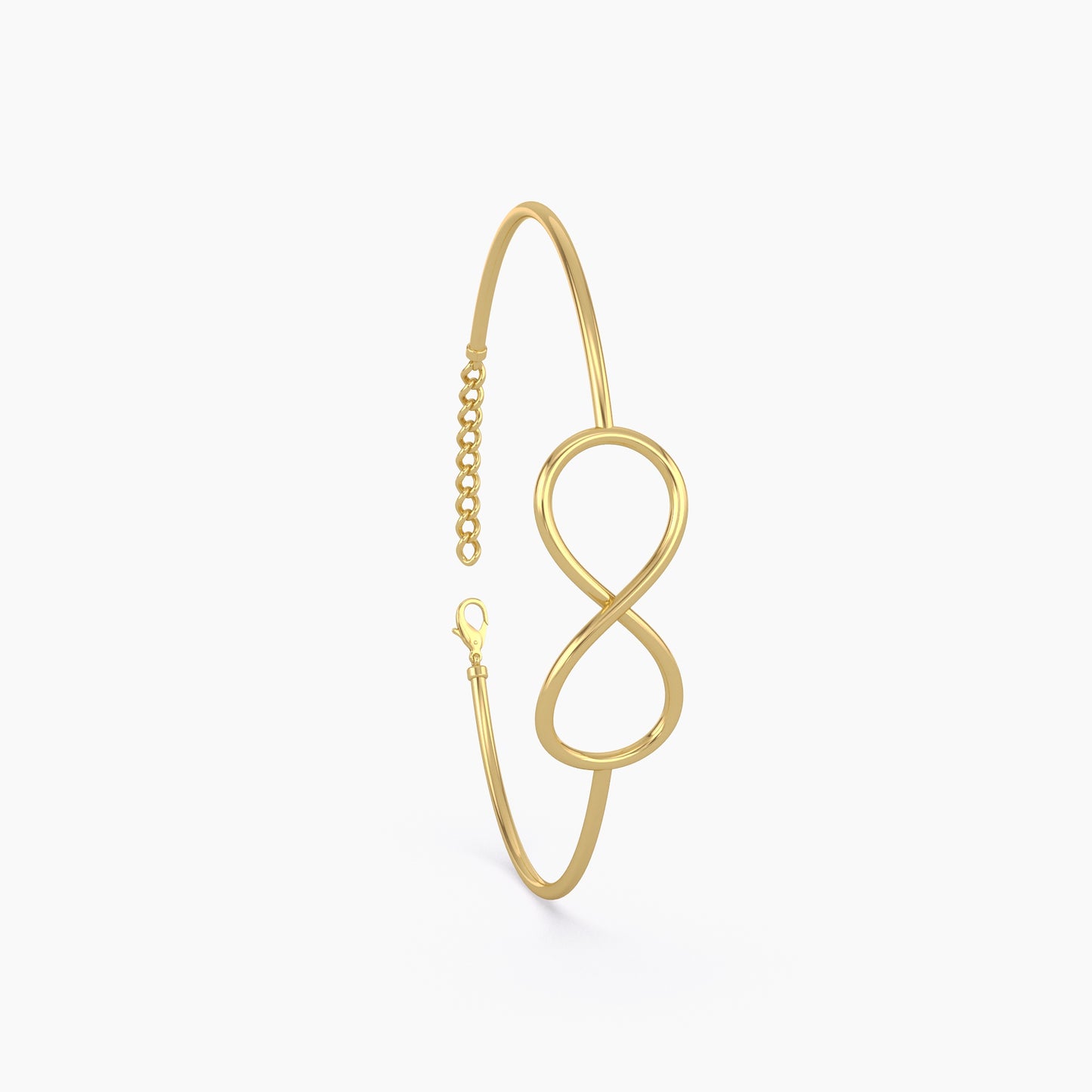 Infinity Bangle With Drop-Chain
