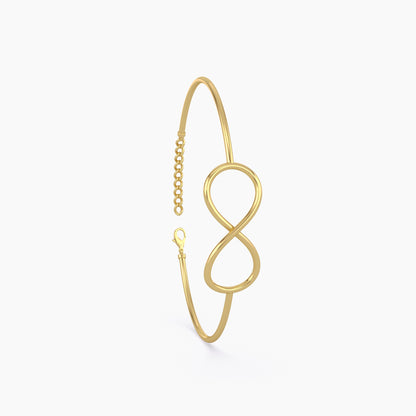 Infinity Bangle With Drop-Chain
