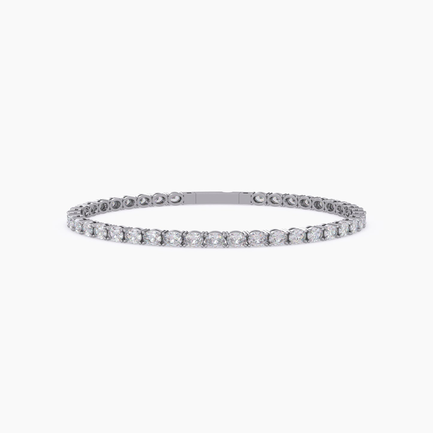 Lab Grown Diamond Oval Shape Tennis Bracelet
