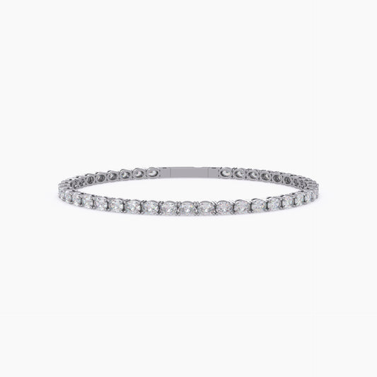 Lab Grown Diamond Oval Shape Tennis Bracelet