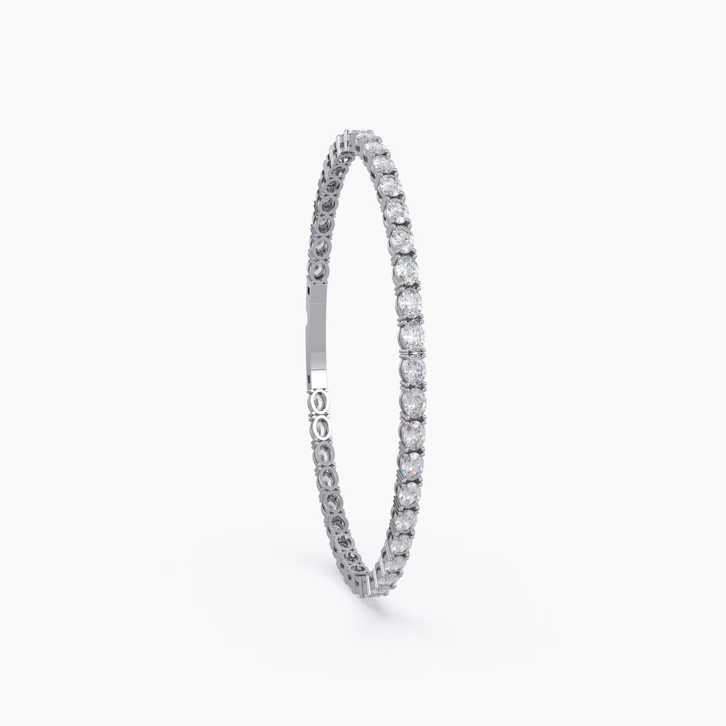 Lab Grown Diamond Oval Shape Tennis Bracelet