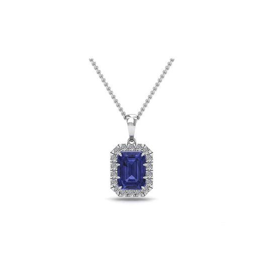 Emerald Cut Lab-Grown Diamond Pendant Set