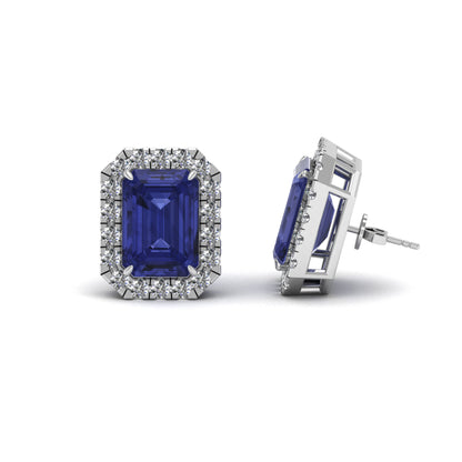 Emerald Cut Lab Grown Diamond Earring