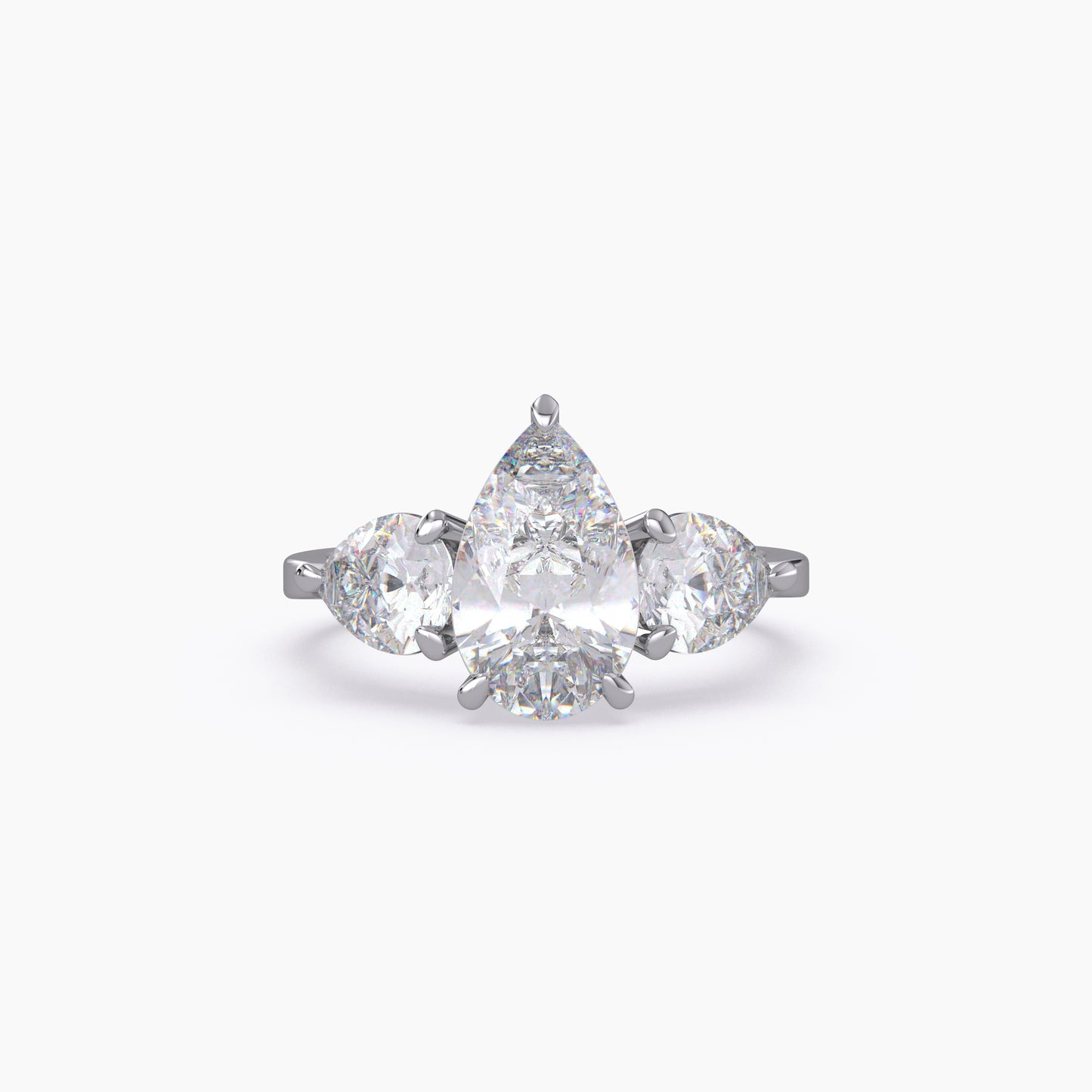 Pear Shape Lab Grown Diamond Ring